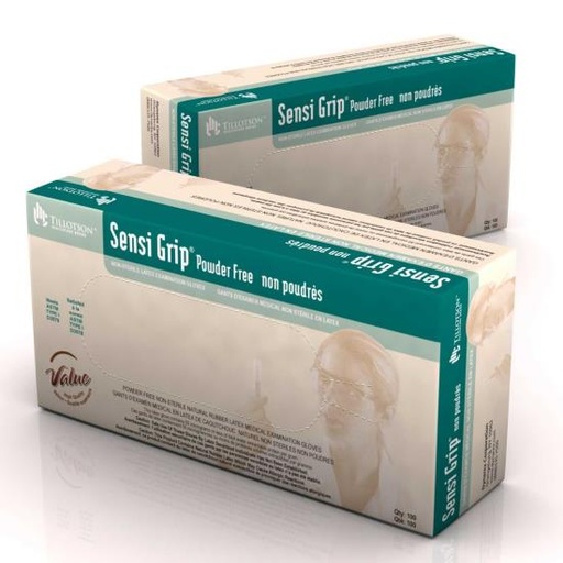 Gant latex Sensi Grip sans poudre - Medium 100pc