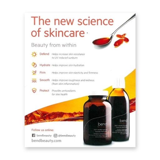 Bend Beauty Tente Affichette Omega 3 ANG