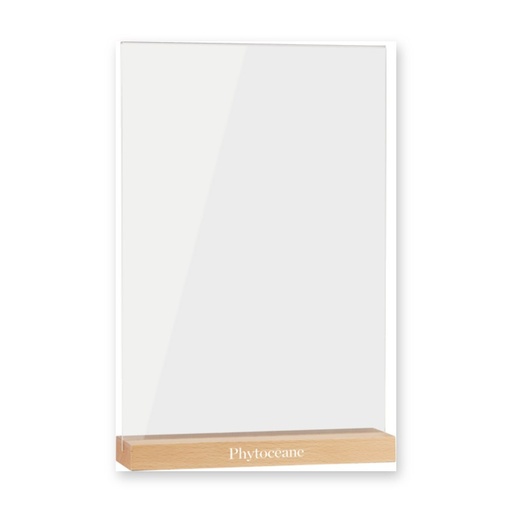 Phytocéane Kit 2025 Porte-Affichette Plexis et Socle en Bois